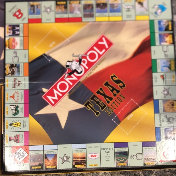 Hasbro Games Vintage Special Edition Hasbro Texas Monopoly Board